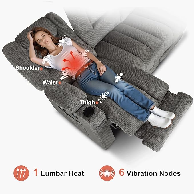 MCombo Zero Gravity Power Reclining Sofa