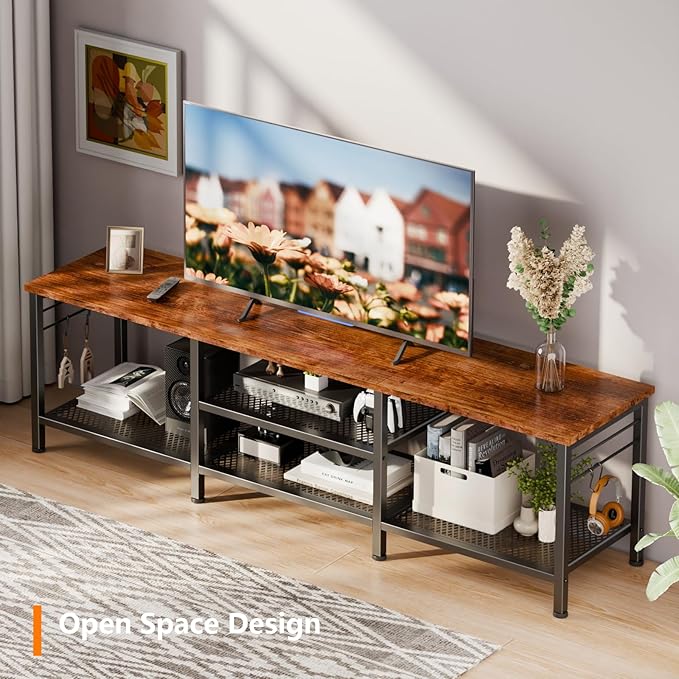 Furologee TV Stand for TVs up to 70 Inch, 63 Inch Entertainment Center