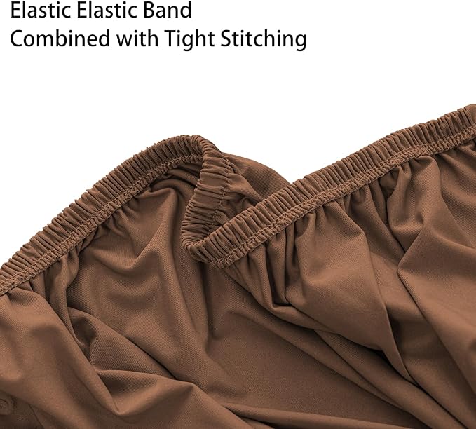 Super Stretch 40x40x15 inch Square Ottoman Cover- Soft Form Fit Ottoman Cover