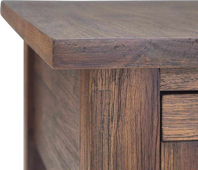SIMPLIHOME Monroe Narrow Side Table – 14 inch Wide Solid Acacia Wood End Table