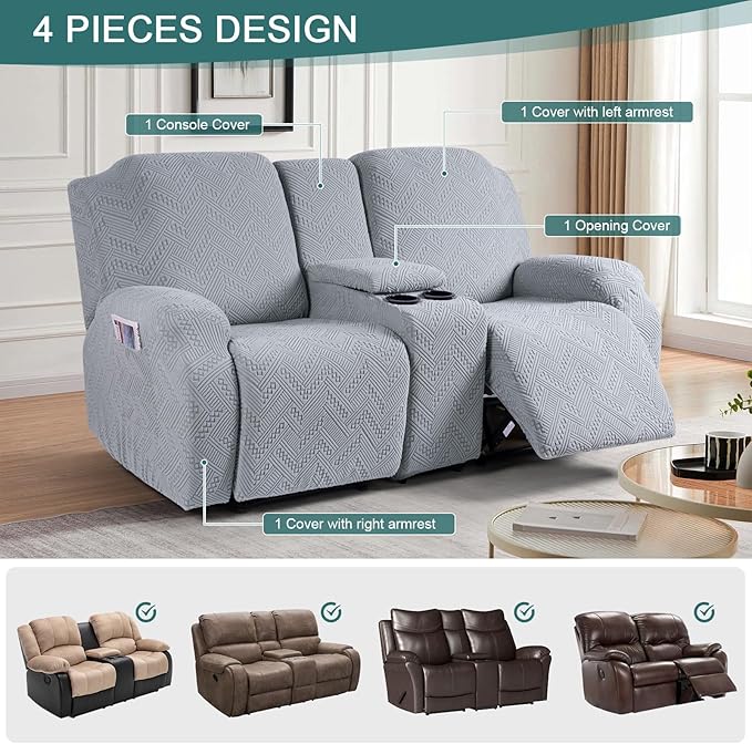 Ruaozz Loveseat Recliner Covers