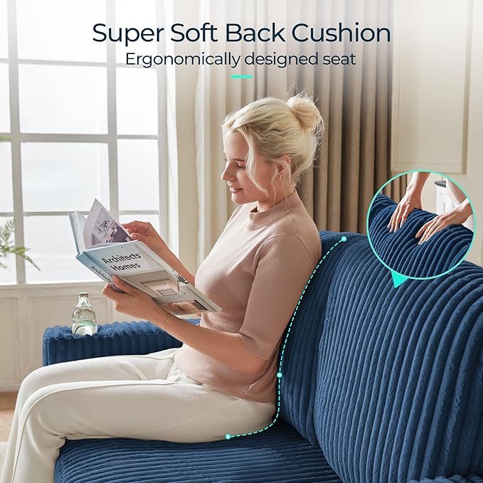 LINSY HOME Loveseat Sofa with Storage
