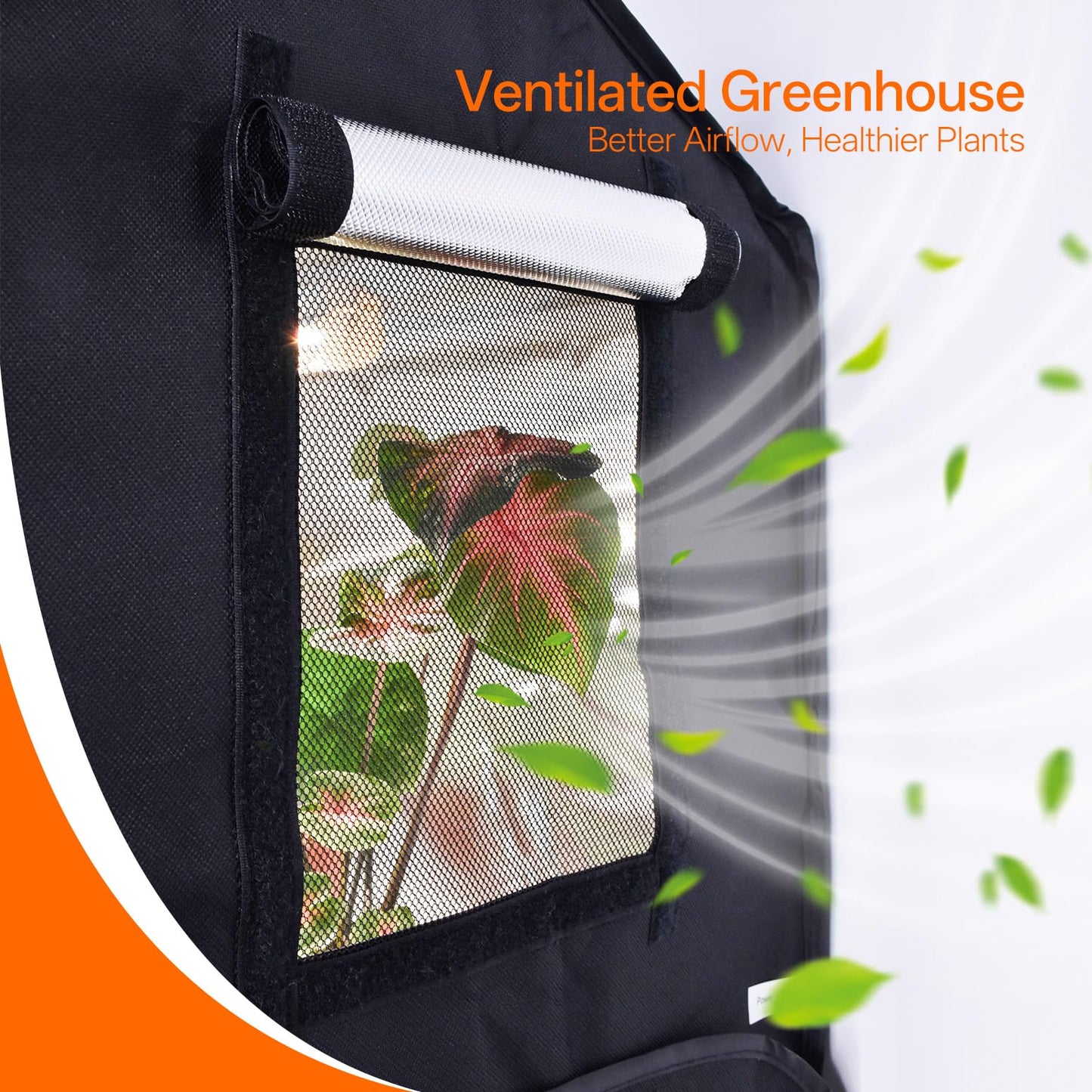 Bstrip Indoor Greenhouse with Grow Light, GM3 Small Grow Tent with Oxford Fabric, Waterproof Base Mat & Ventilation Windows for Seed Starting & Plant Growth, 18W Grow Light with Timer, 23.8x15.7x20.5
