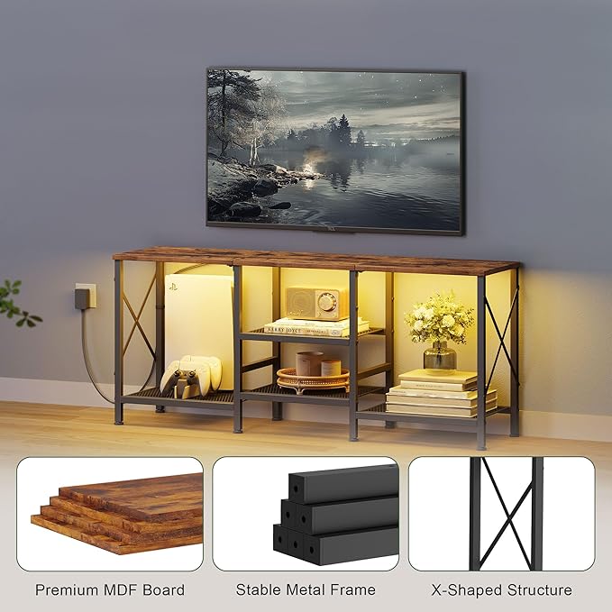 JARHETUN TV Stand with LED Lights
