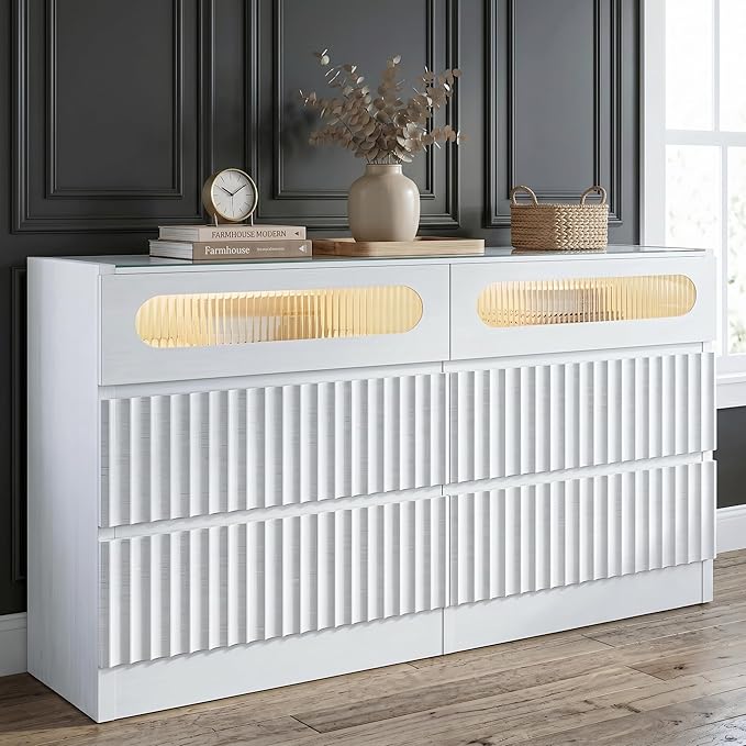 senlin Fluted 6 Drawer Dresser,