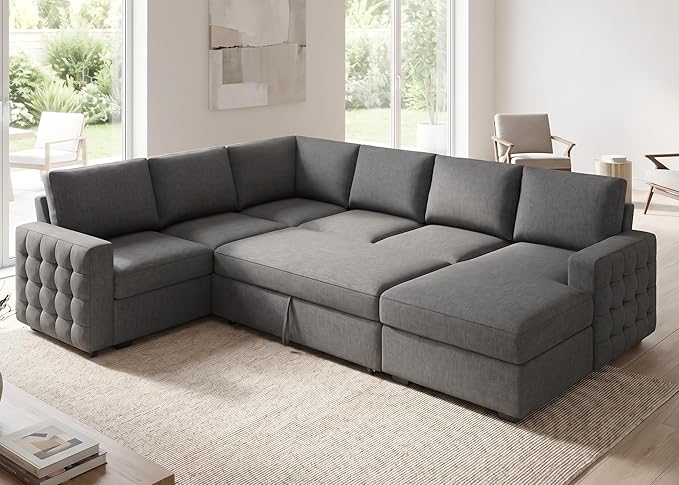 HONBAY Sectional Sleeper Sofa