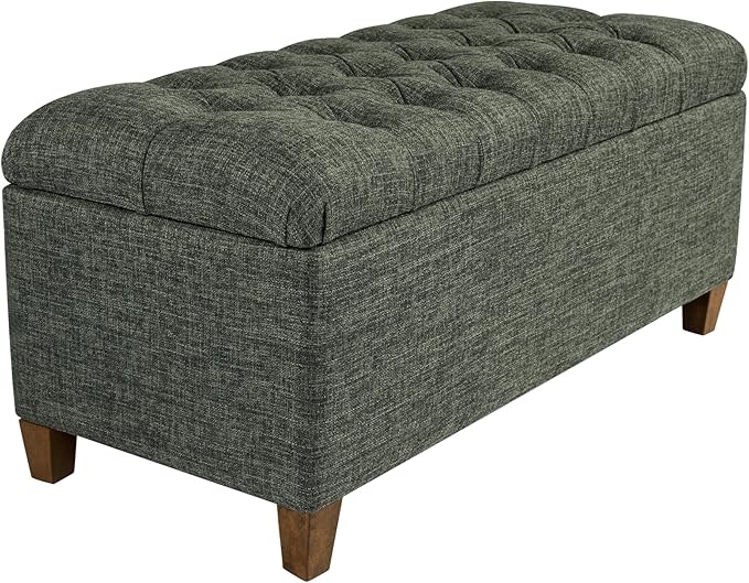 Homepop Home Decor Tufted Ainsley Button Storage Ottoman Bench
