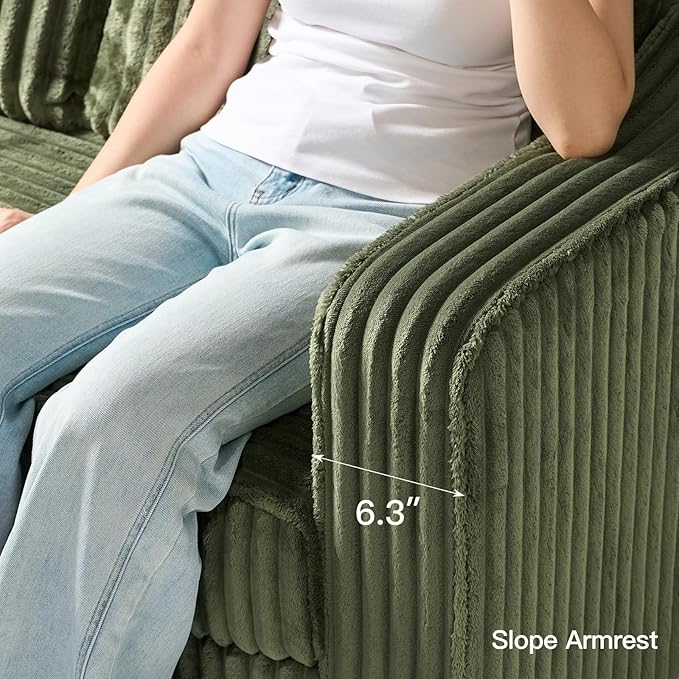 Belffin Sectional Couch with L-Shape Chaise L Shaped Couch with Ottoman