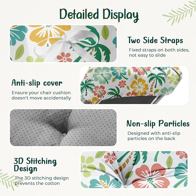 Outdoor Chaise Lounge Chair Cushion 75.1 x 22.8 x 4.7 Inches 100% Waterproof