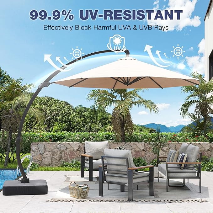 Aoxun Aluminum Patio Furniture Set