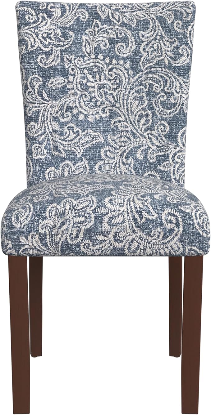 HomePop Classic Parsons Dining Chair -Denim Jacobean Print