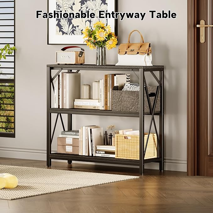 Homeiju Console Table 31.5" Width, 3-Tier Entryway Table