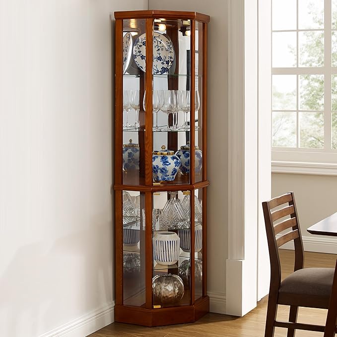Glass Corner Display Cabinet
