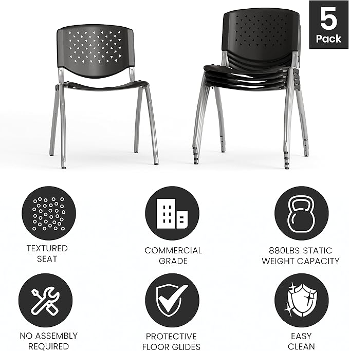 Flash Furniture Hercules Series Plastic Contoured Lobby Chairs