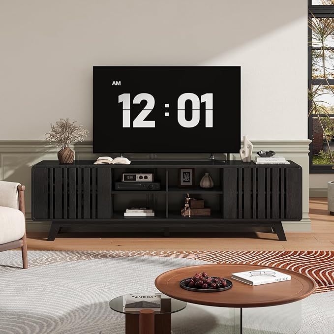 ONBRILL 70-Inch TV Stand for TVs up to 80 Inch, Mid-Century Modern Television