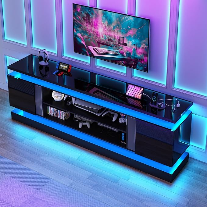 chartustriable 81IN LED TV Stands w/Power Outlet