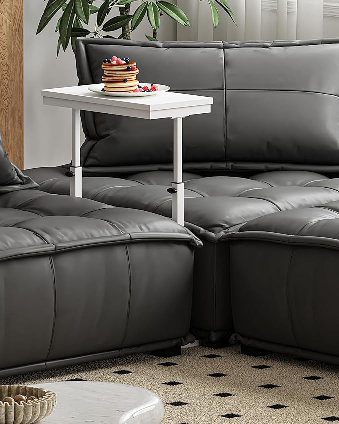 TUTOTAK End Table, Side Table, Tall Couch Table, Sofa Table, Living Room