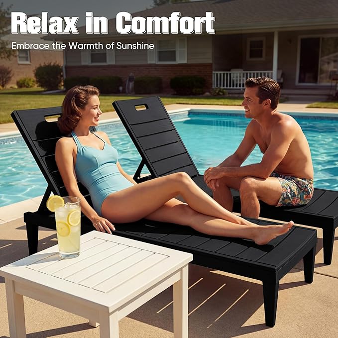 Devoko Outdoor Chaise Lounge Chair Set of 2