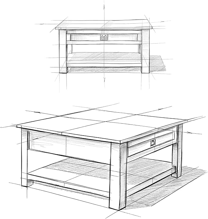 SIMPLIHOME Monroe Square Coffee Table