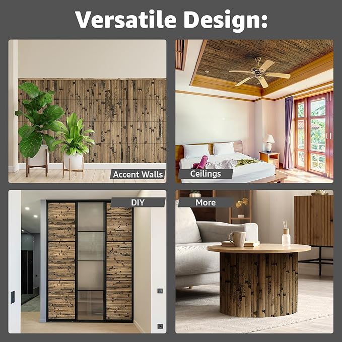 Art3d Natural Bamboo Wall Panel