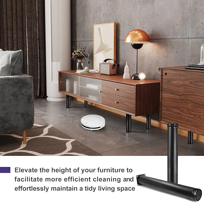 16 Inch Metal Furniture Legs Stainless Steel Adjustable Legs Black Metal Legs