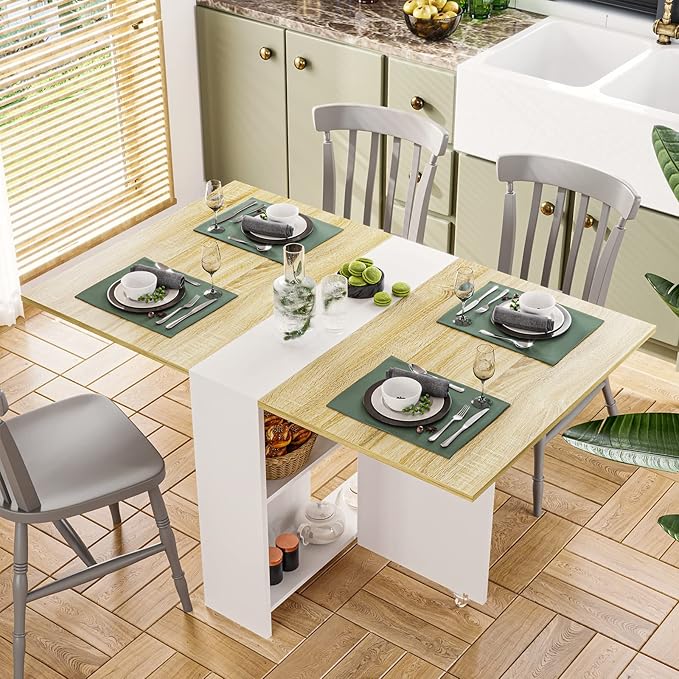 Tiptiper Folding Dining, Versatile Dinner Table