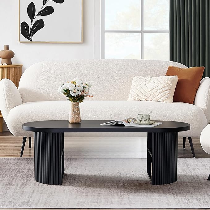 Oval Fluted Coffee Table
