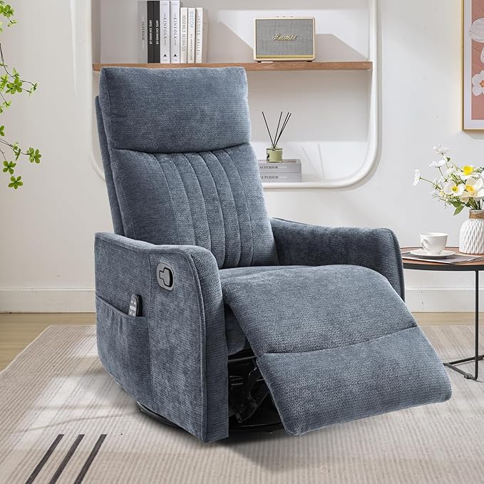 Trustyue Swivel Rocker Recliner Chair, 360° Swivel Recliner