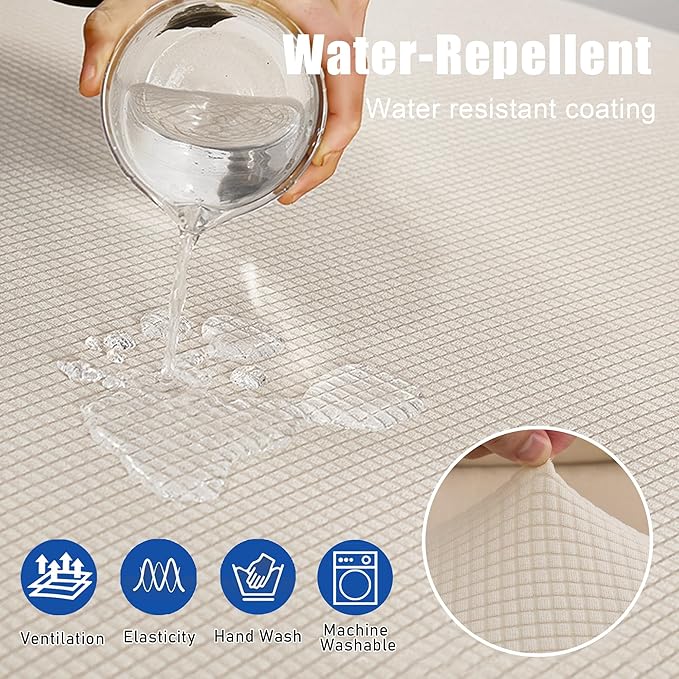Water Repellent L Shaped Couch Covers 4 Pieces Sofa Seat Cushion Slipcovers