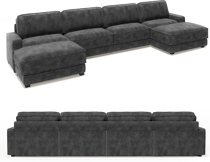 Vipbear 160" Oversized Modular Sectional Sofa, U Shaped Couch Set
