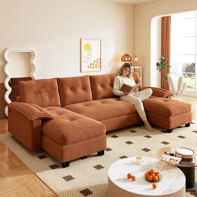 104.7" U-Shaped Sleeper Sofa