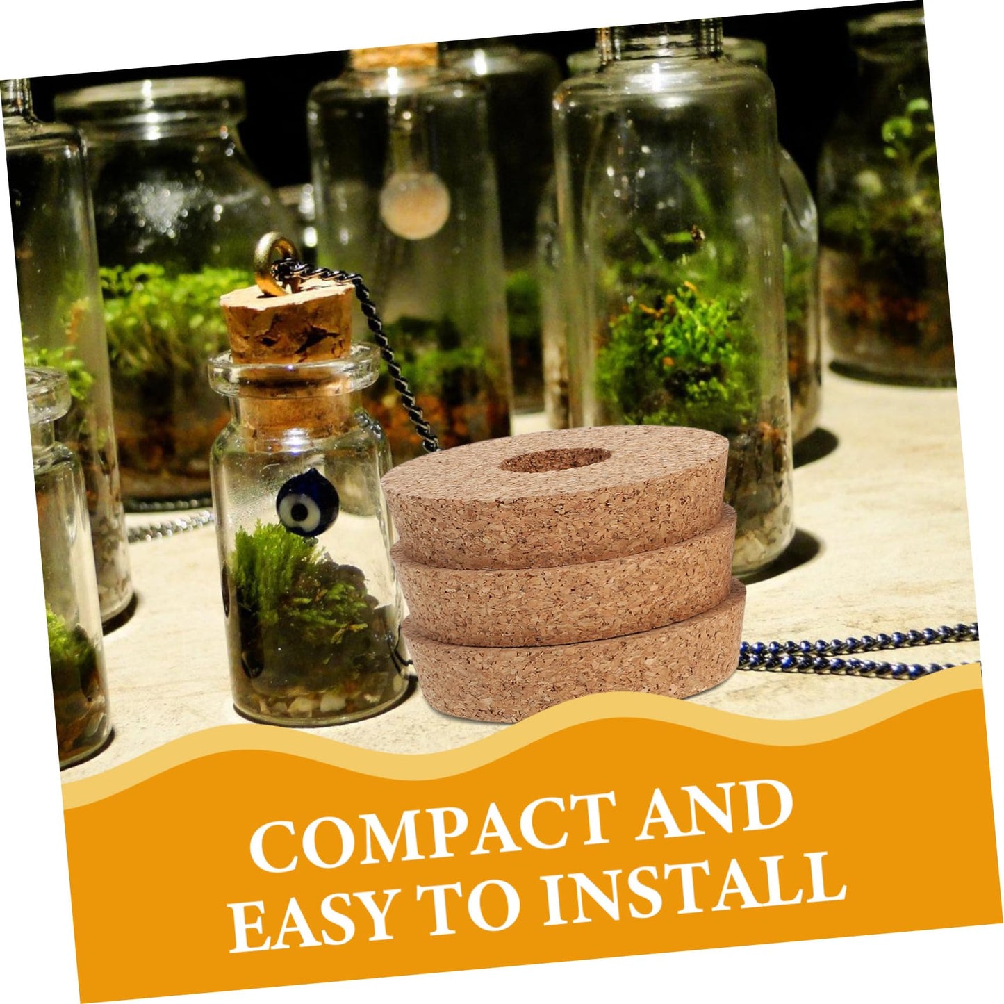 KESYOO 6 Pcs Hydroponic Glass Terrarium Vases with Cork Lids for Plant Propagation Flower Pot Stoppers for Indoor Decor