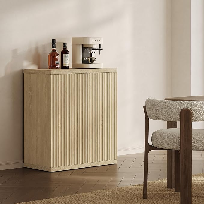 SICOTAS Buffet Cabinet with Storage Accent Sideboard Modern Credenza with Doors