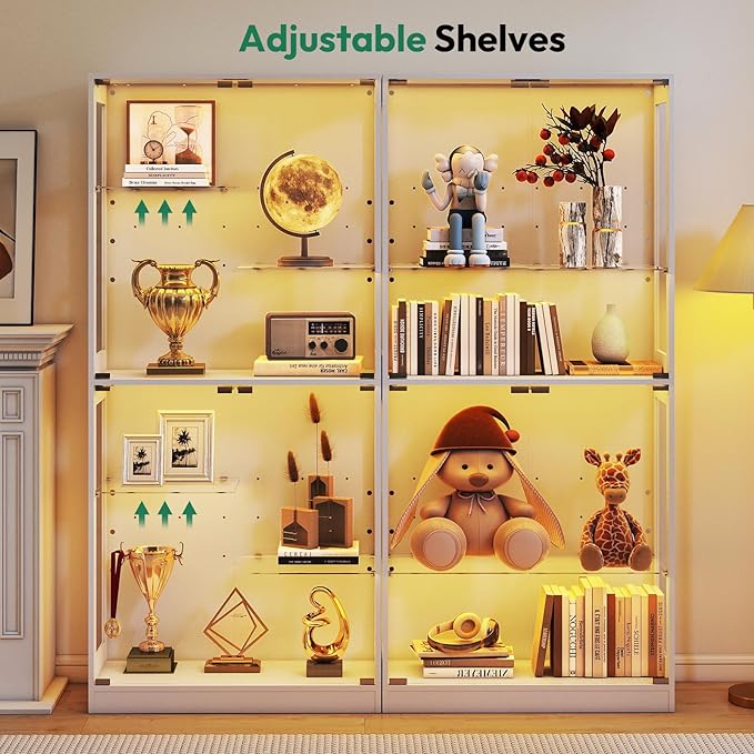 Lamtor 69-inch Glass Display Cabinet – Curio Cabinet