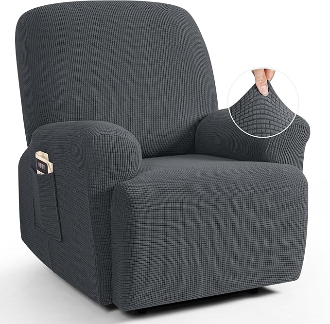 TAOCOCO Recliner Cover 4-Pieces, Recliner Stretch Sofa Slipcover, Recliner