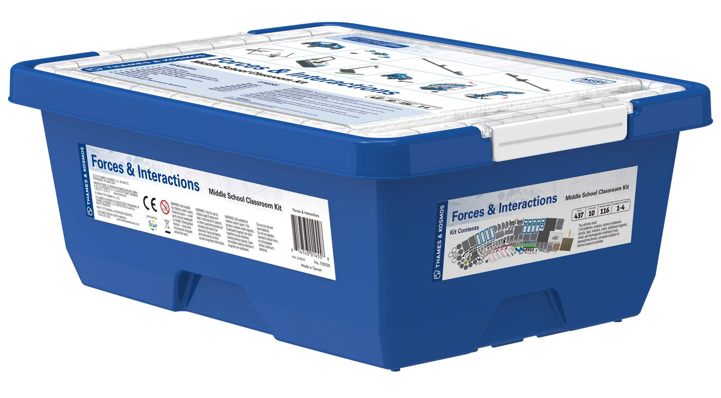 Thames & Kosmos Forces & Interactions: Middle School Classroom Kit | NGSS-Aligned for Physics & Engineering Classes| Teacher Guide & Lesson Plans | Durable, Timed for Classroom Use, Includes Storage