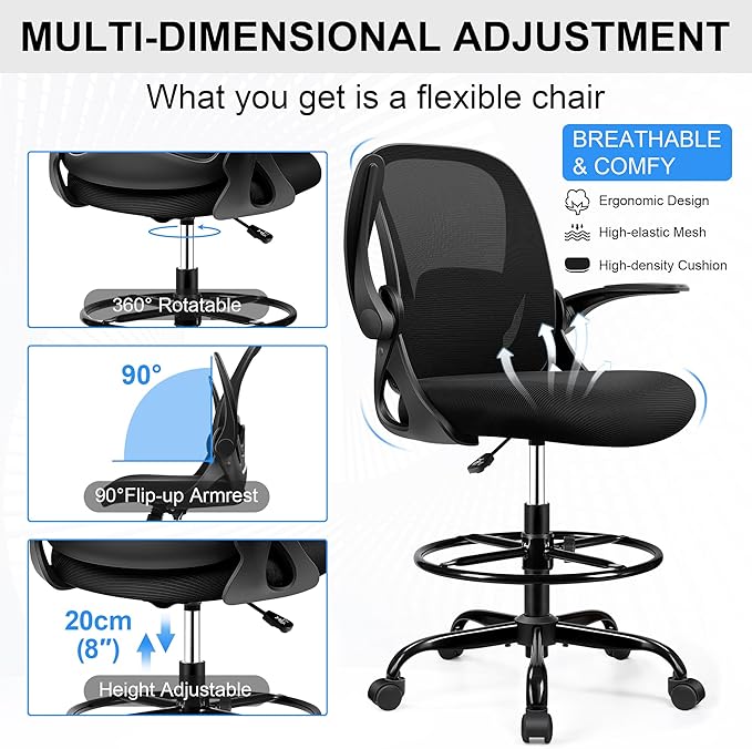 Drafting Chair Tall Office Chair