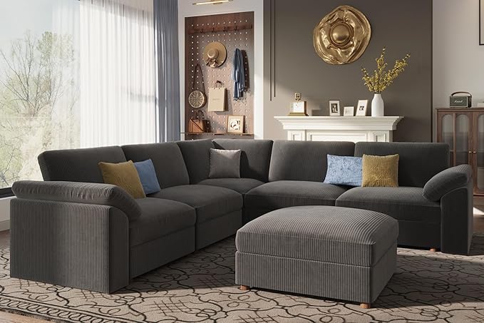EASE MOOSE Oversized Sectional Modular Sofa, L Shape Sectional Couch