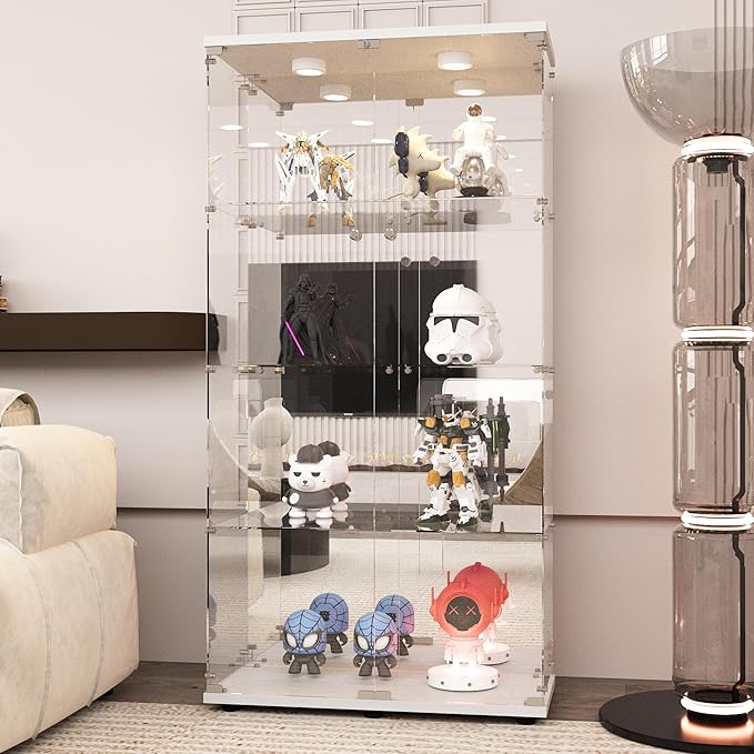 LFT HUIMEI2Y Glass Display Cabinet 4-Shelf