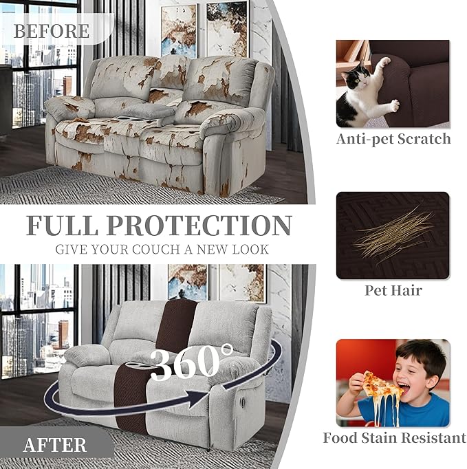 100% Waterproof Sectional Recliner Couch Covers