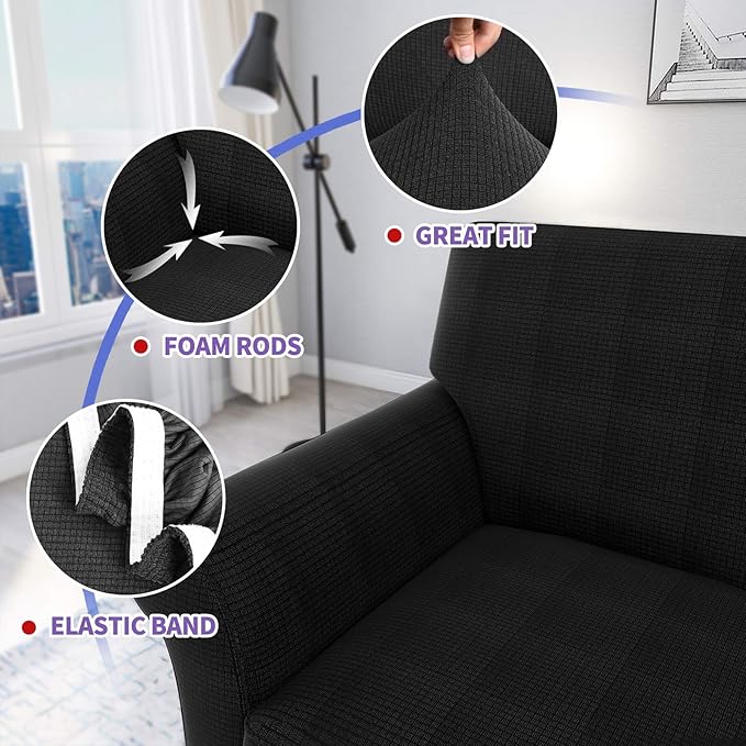 ZNSAYOTX 2 Piece Chair Covers for Living Room