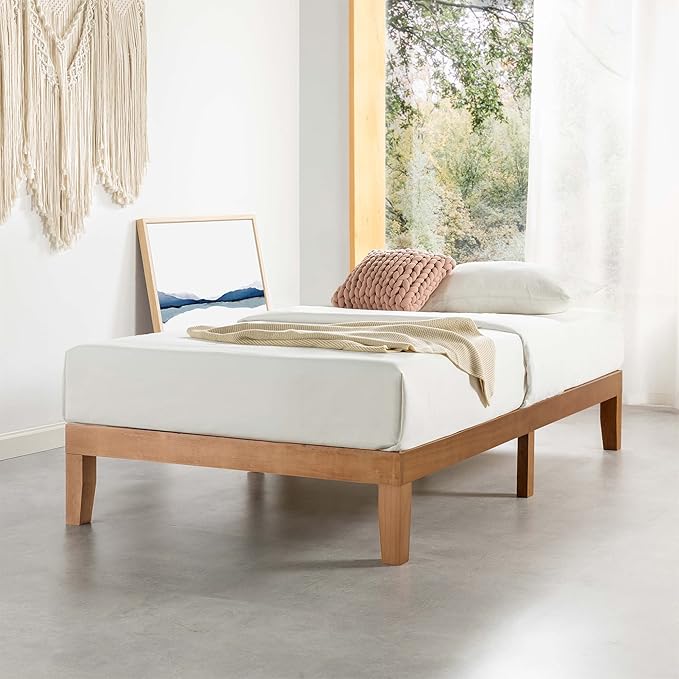Mellow Naturalista Classic 12-Inch Solid Wood Platform Bed | Wooden Slats