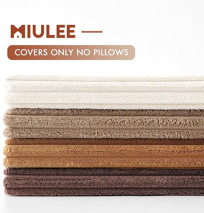MIULEE Boho Farmhouse Throw Pillow Covers 18x18 Inch Set of 4 Rustic Mordern
