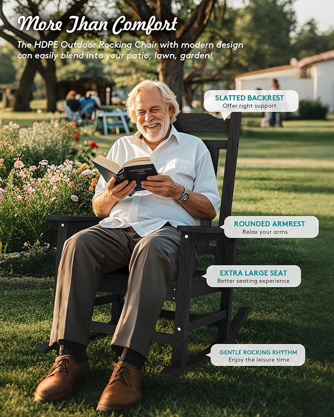 SERWALL HDPE Outdoor Rocking Chair