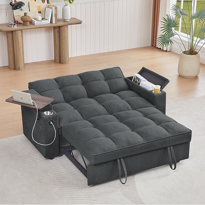 Auvsoce 65'' Convertible Sleeper Sofa Bed