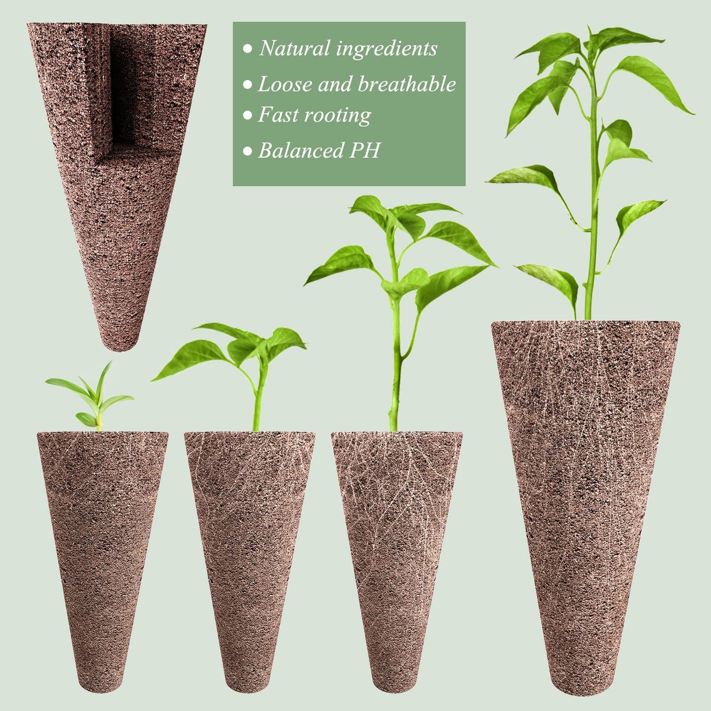 Tigvio 125 Piece Hydroponic Pods Kit: Grow Anything with 50 Grow Sponges, 12 Baskets, 12 Domes, 50 Labels, 1 Tweezer - Compatible with All Hydroponics Brands