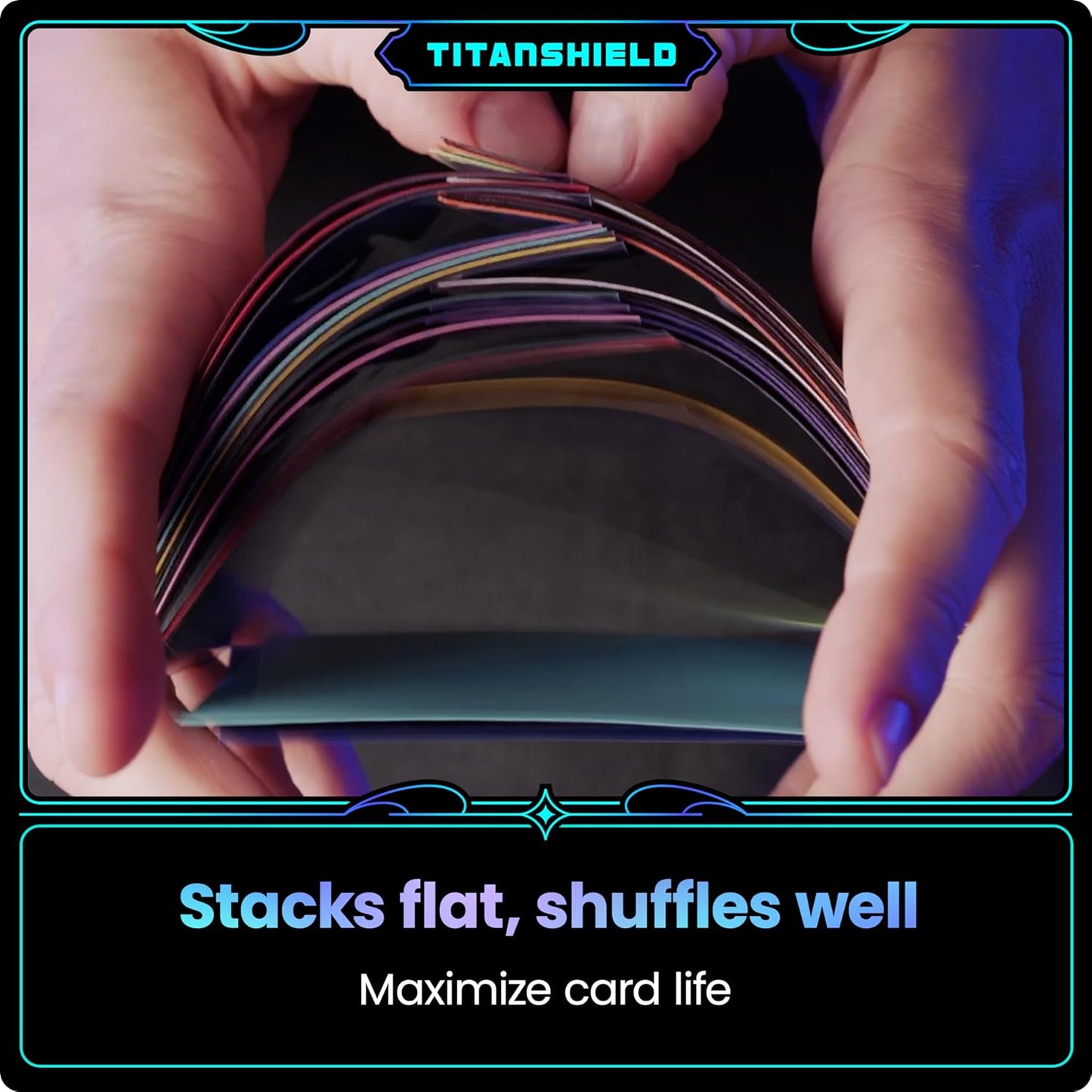 TitanShield (150 Sleeves/Purple Standard Size Board Game Trading Card Sleeves Deck Protector