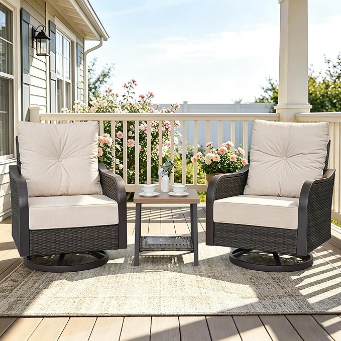 Outdoor Swivel Rocker Chairs, Wicker Swivel Rocking Chairs