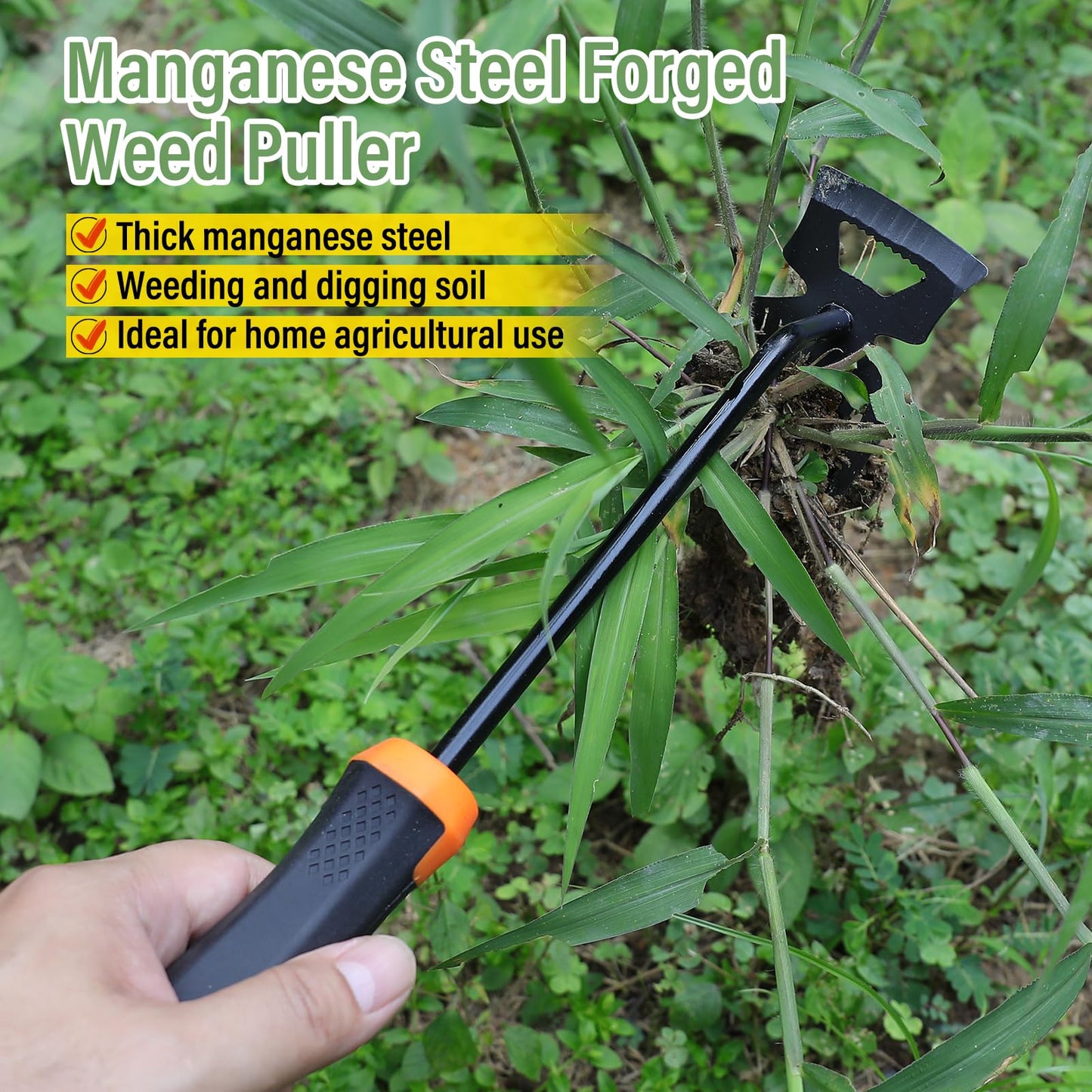 Darligame Weed Remover Tool,Portable Garden Weeder Tool,Gardening Weeding Tools,Manganese Steel Weeding Tools,for Hand Weeder for Vegetable Gardening Backyard Farm Planting & Uprooting Weeding Tool