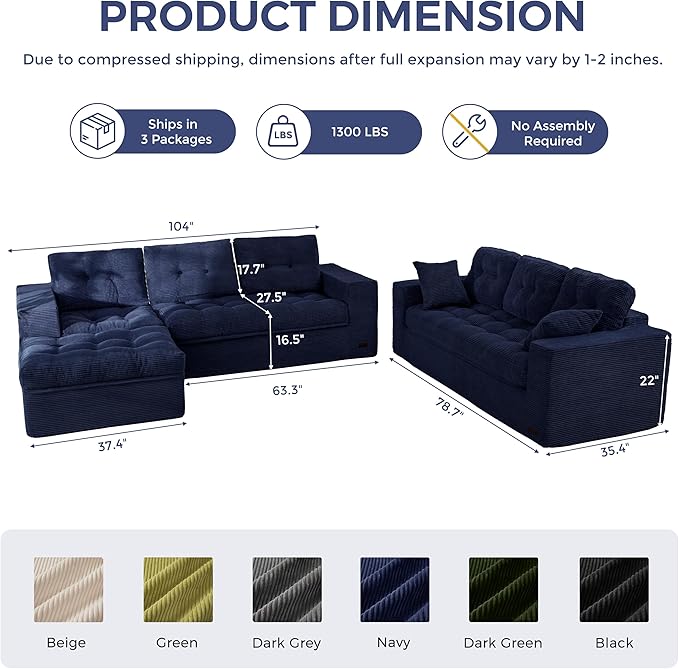 MAXYOYO Modular Sectional Sofa